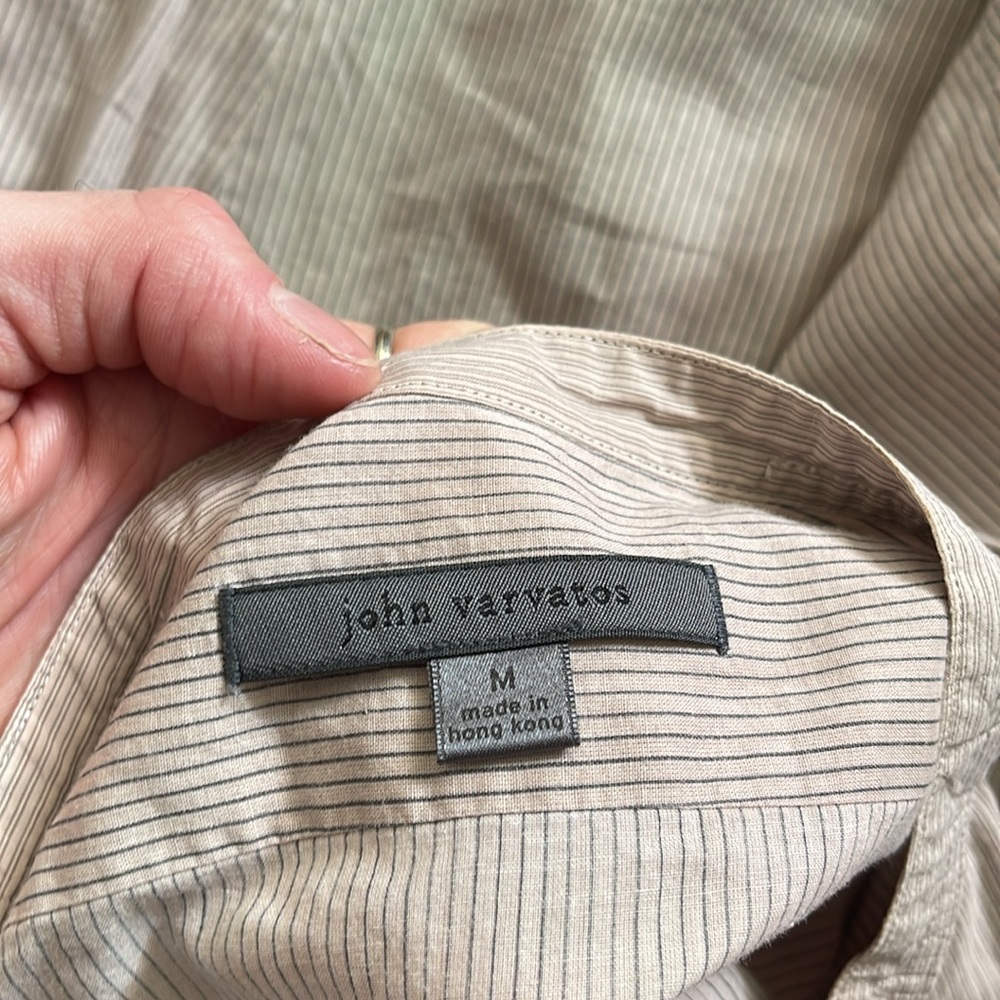 John Varvatos Mandarin Collar Button-Down Shirt - image 4